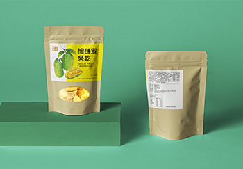 榴槤蜜果乾產品貼紙設計